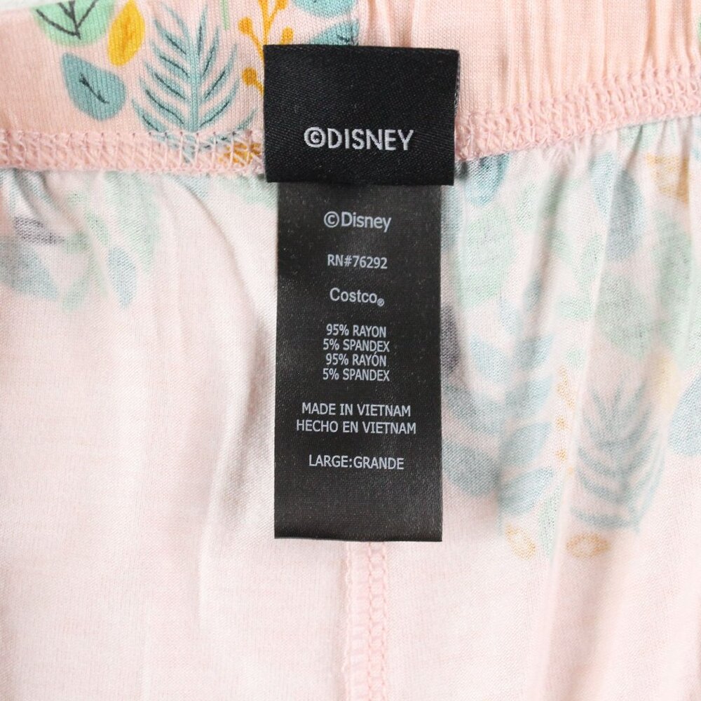 NWT Disney Large Sleepwear Pajama Set Multicolored Floral Mickey Mouse Print - Picture 16 of 16